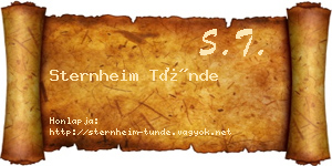 Sternheim Tünde névjegykártya