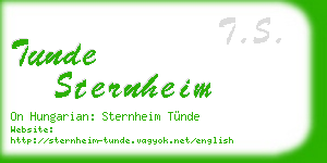 tunde sternheim business card